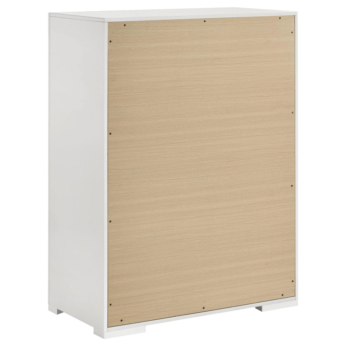 Ives White High Gloss 5-Piece Eastern King Bedroom Set by Coaster at Eve Furniture