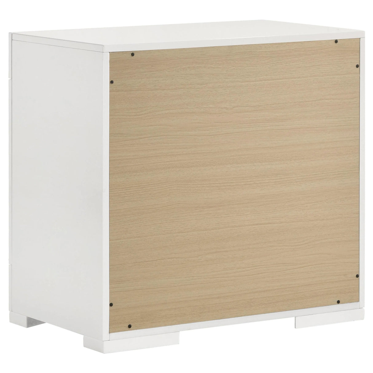 Ives White High Gloss 5-Piece Eastern King Bedroom Set by Coaster at Eve Furniture