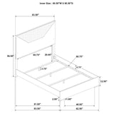 Ives White High Gloss 5-Piece Queen Bedroom Set by Coaster at Eve Furniture