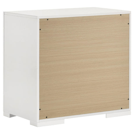 Ives White High Gloss 5-Piece Queen Bedroom Set by Coaster at Eve Furniture
