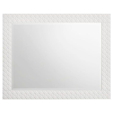 Ives White High Gloss Dresser Mirror by Coaster at Eve Furniture