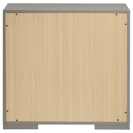 Ives Grey High Gloss 2-drawer Nightstand Bedside Table by Coaster at Eve Furniture