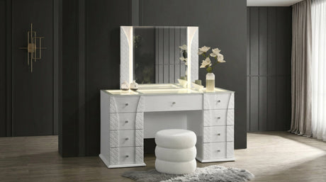 Ivette White Vanity Set by New Era Innovations at Eve Furniture