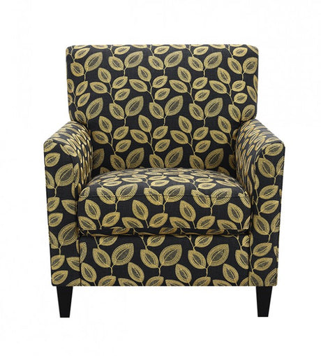 Ivey Botanical Black/Gold Accent Chair by Furniture of America at Eve Furniture