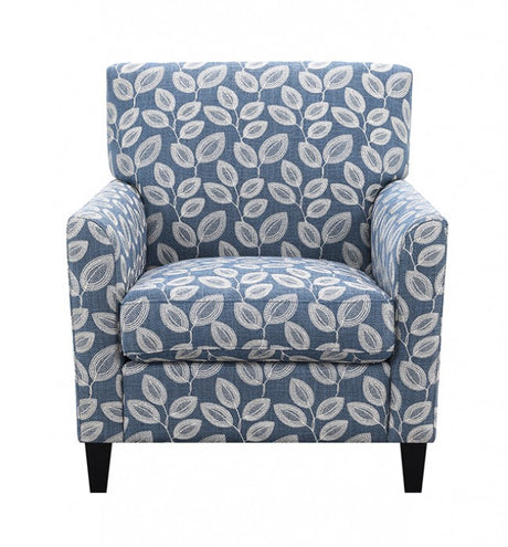 Ivey Botanical Blue/Egret White Accent Chair by Furniture of America at Eve Furniture