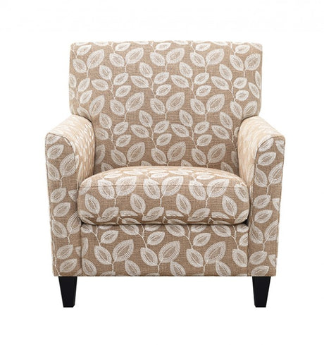 Ivey Botanical Warm Mocha/Egret White Accent Chair by Furniture of America at Eve Furniture