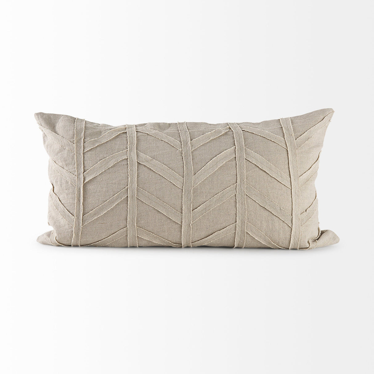 Ivivva Beige Fabric Textured Decorative Pillow Cover by Mercana at Eve Furniture