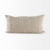 Ivivva Beige Fabric Textured Decorative Pillow Cover by Mercana at Eve Furniture
