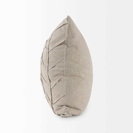 Ivivva Beige Fabric Textured Decorative Pillow Cover by Mercana at Eve Furniture