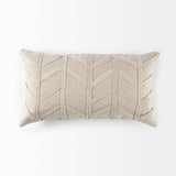 Ivivva Beige Fabric Textured Decorative Pillow Cover by Mercana at Eve Furniture