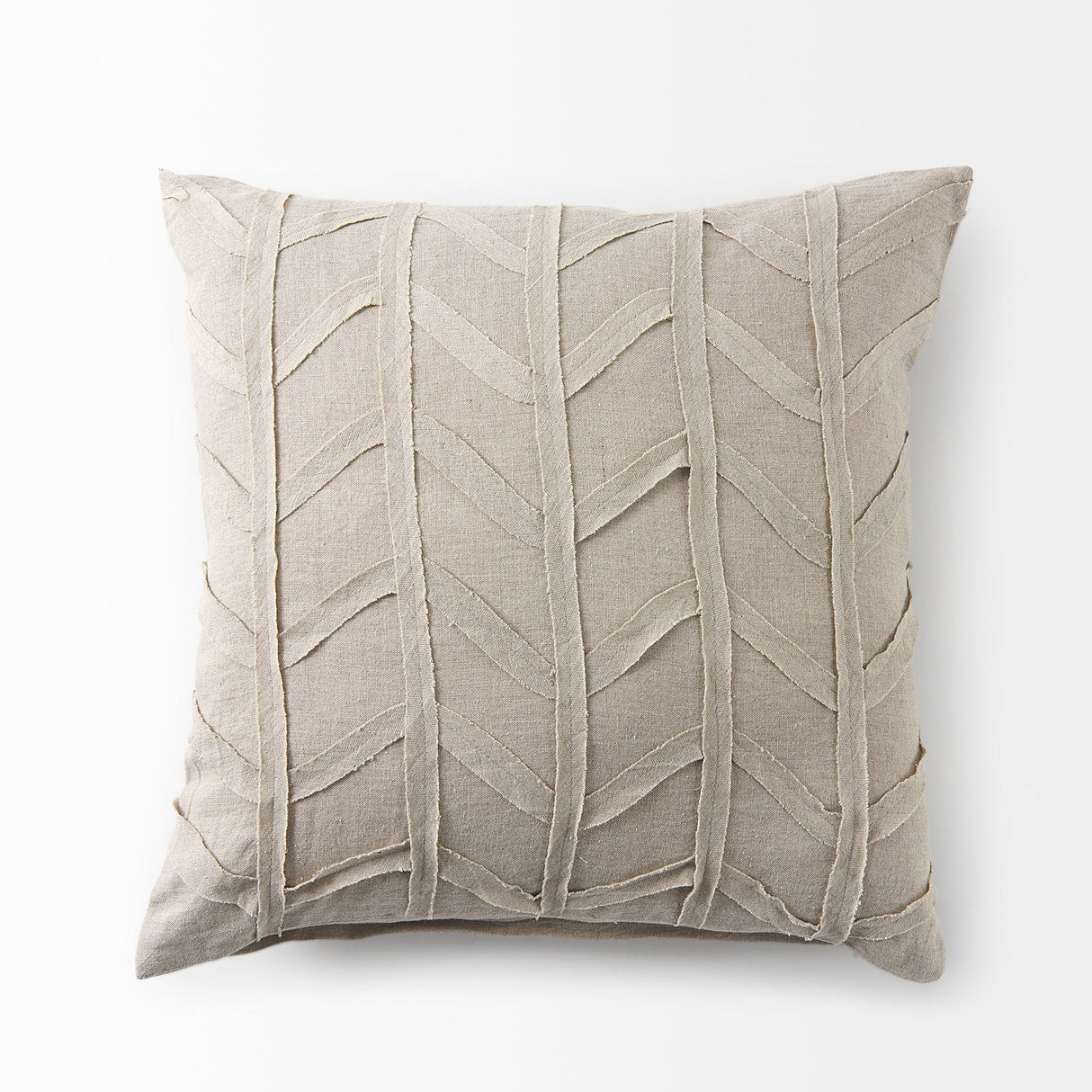 Ivivva Beige Fabric Textured Decorative Pillow Cover by Mercana at Eve Furniture