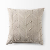 Ivivva Beige Fabric Textured Decorative Pillow Cover by Mercana at Eve Furniture
