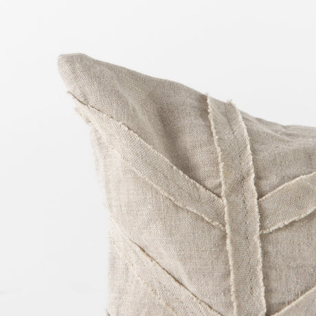 Ivivva Beige Fabric Textured Decorative Pillow Cover by Mercana at Eve Furniture
