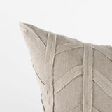 Ivivva Beige Fabric Textured Decorative Pillow Cover by Mercana at Eve Furniture