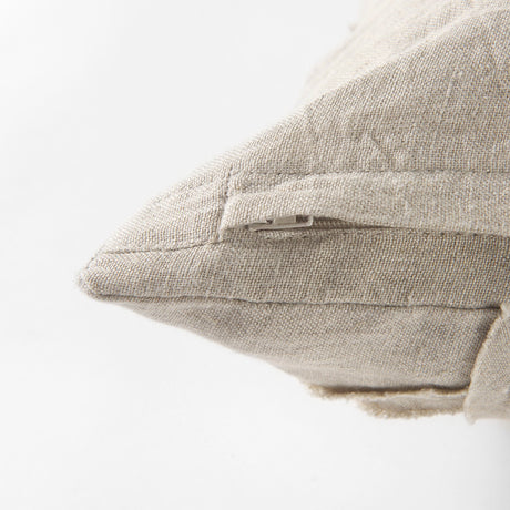 Ivivva Beige Fabric Textured Decorative Pillow Cover by Mercana at Eve Furniture