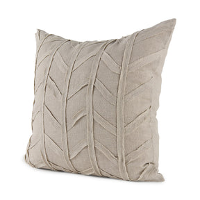 Ivivva Beige Fabric Textured Decorative Pillow Cover by Mercana at Eve Furniture