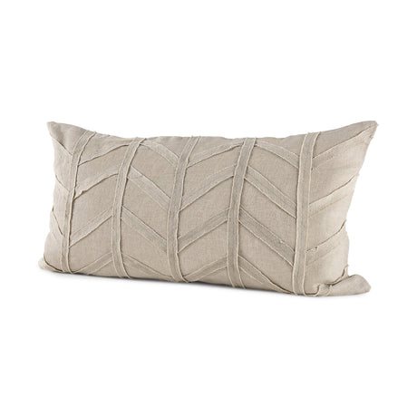 Ivivva Beige Fabric Textured Decorative Pillow Cover by Mercana at Eve Furniture