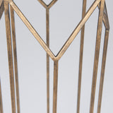 Ivy Large Gold Metal Geometric Cage Candle Holder Lantern by Mercana at Eve Furniture