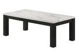 Ivy White Faux Marble 3-Piece Cocktail Set by Crown Mark at Eve Furniture