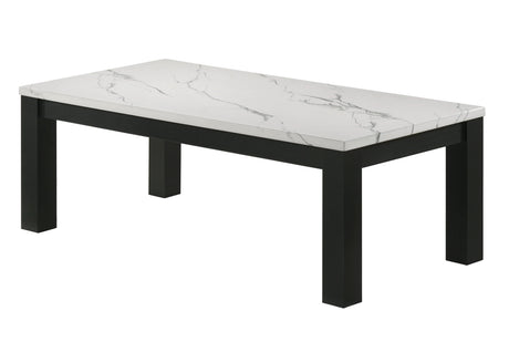 Ivy White Faux Marble 3-Piece Cocktail Set by Crown Mark at Eve Furniture