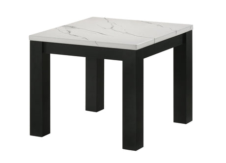 Ivy White Faux Marble 3-Piece Cocktail Set by Crown Mark at Eve Furniture