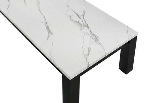 Ivy White Faux Marble 3-Piece Cocktail Set by Crown Mark at Eve Furniture