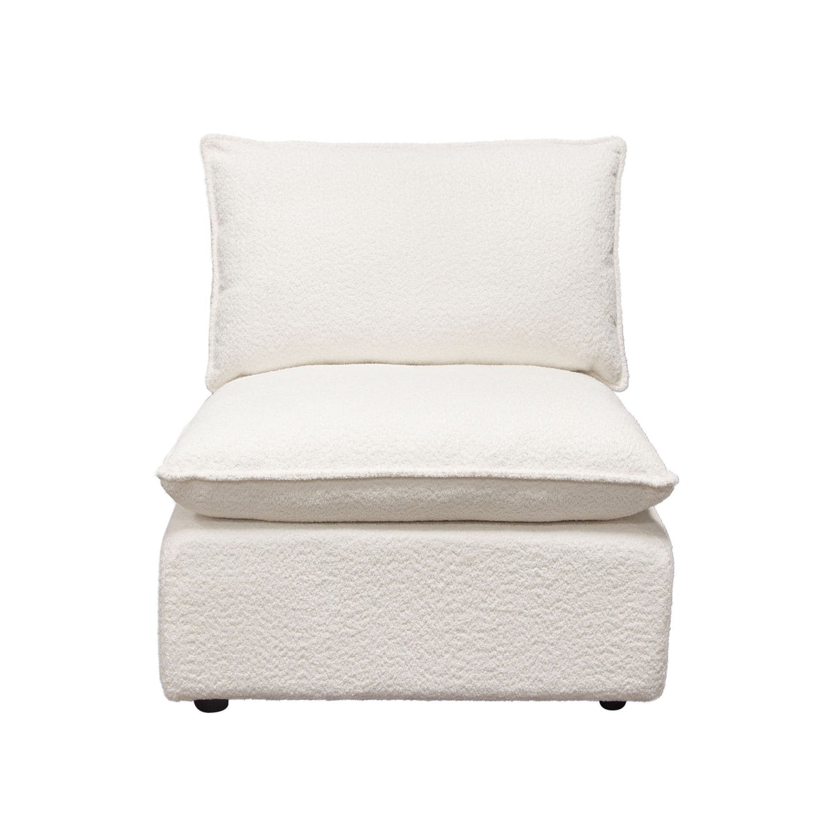 Ivy White Faux Shearling Reversible 4-Pc Sectional by Diamond Sofa at Eve Furniture