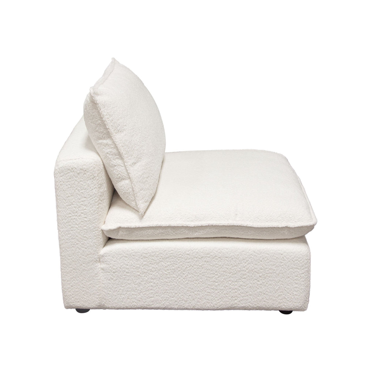 Ivy White Faux Shearling Reversible 4-Pc Sectional by Diamond Sofa at Eve Furniture