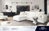 Ivy White Faux Shearling Reversible 4-Pc Sectional by Diamond Sofa at Eve Furniture