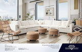 Ivy White Faux Shearling Reversible 4-Pc Sectional by Diamond Sofa at Eve Furniture