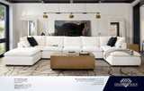 Ivy White Faux Shearling Reversible 4-Pc Sectional by Diamond Sofa at Eve Furniture