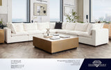 Ivy White Faux Shearling Reversible 4-Pc Sectional by Diamond Sofa at Eve Furniture