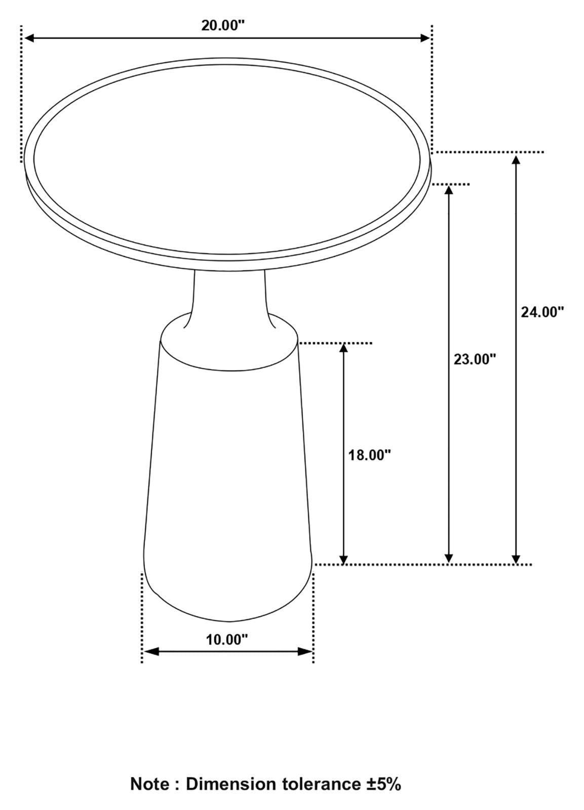 Ixia Round Accent Table by Coaster at Eve Furniture