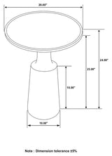 Ixia Round Accent Table by Coaster at Eve Furniture