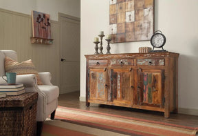 Ixora White Washed and Black 2-Door Accent Cabinet by Coaster at Eve Furniture