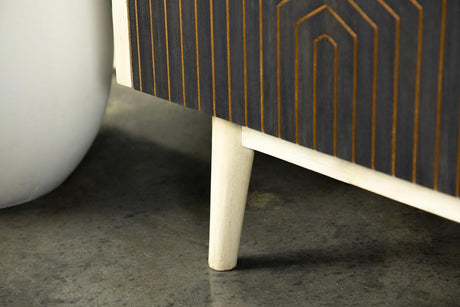 Ixora White Washed/Black 2-Door Accent Cabinet by Coaster at Eve Furniture