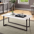 Izar White Coffee Table by Furniture of America at Eve Furniture