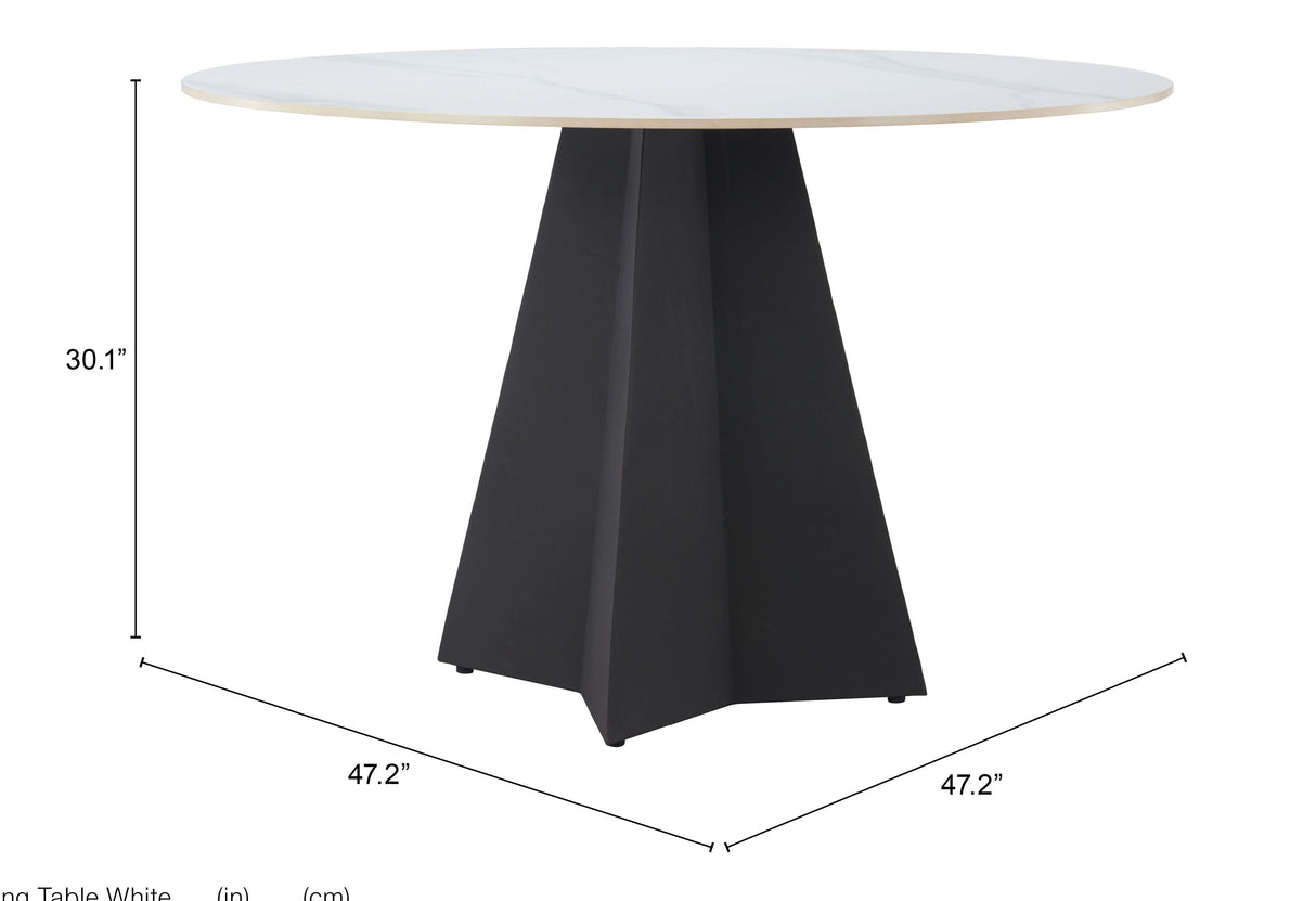 Izar White Dining Table by Zuomod at Eve Furniture
