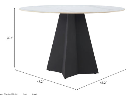 Izar White Dining Table by Zuomod at Eve Furniture