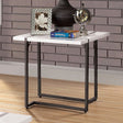 Izar White End Table by Furniture of America at Eve Furniture
