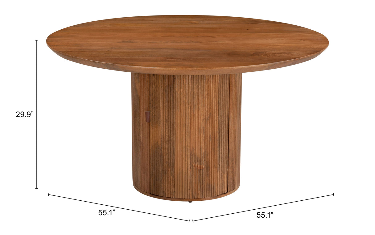 Izola Brown Dining Table by Zuomod at Eve Furniture