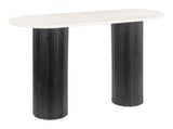 Izola White & Black Console Table by Zuomod at Eve Furniture