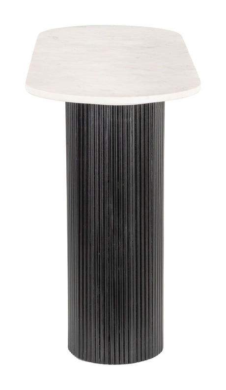 Izola White & Black Console Table by Zuomod at Eve Furniture
