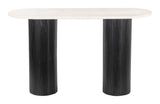 Izola White & Black Console Table by Zuomod at Eve Furniture