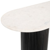 Izola White & Black Console Table by Zuomod at Eve Furniture