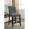 Izzy Gray/Antique Black Counter Height Chair Set of 2 by Furniture of America at Eve Furniture