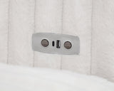 Jacana Corduroy Upholstered Dual Power Chaise Sofa Ivory by Coaster at Eve Furniture