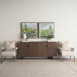 Jace Cream w/ Beige Stripe Linen-Cotton Square Decorative Pillow Cover by Mercana at Eve Furniture