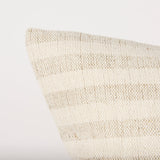 Jace Cream w/ Beige Stripe Linen-Cotton Square Decorative Pillow Cover by Mercana at Eve Furniture
