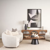 Jace Cream w/ Beige Stripe Linen-Cotton Square Decorative Pillow Cover by Mercana at Eve Furniture